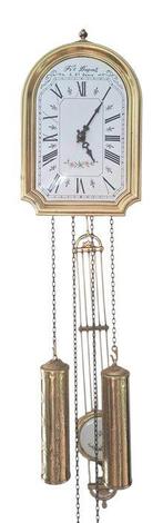 Comtoise klok - Fès Dupont, A. St. Denis - Art Deco Messing,, Antiek en Kunst, Antiek | Klokken