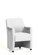 Eetkamerstoel Nancy - eetkamerstoelen - Wit, Huis en Inrichting, Stoelen, Nieuw, Wit, Stof
