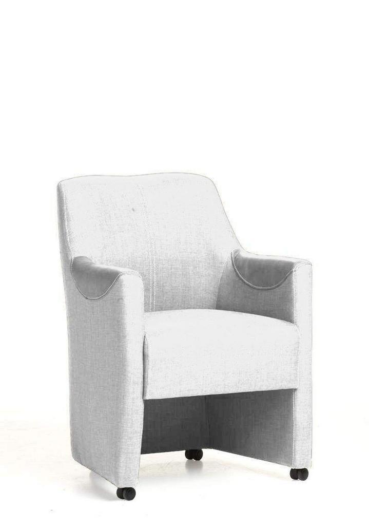 Eetkamerstoel Nancy - eetkamerstoelen - Wit, Huis en Inrichting, Stoelen, Wit, Nieuw, Stof