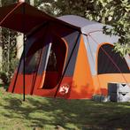 vidaXL Tent 5-persoons waterdicht grijs en oranje, Caravans en Kamperen, Tenten, Verzenden, Nieuw, Tot en met 2