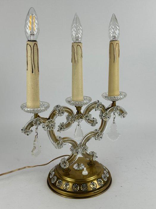 Tafellamp - Een grote Maria Theresia lamp - Kristal, Messing, Antiek en Kunst, Curiosa en Brocante