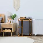 TRUUSK Bamboe Wasmand met 3 Afneembare Waszakken - Wasverzam, Verzenden