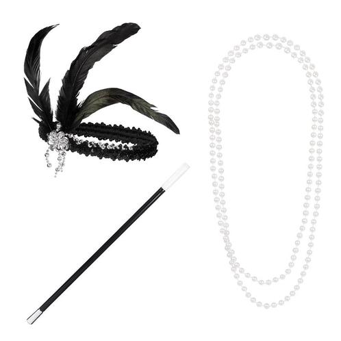 Accessoireset Flapper Diva 3-Delig, Kleding | Dames, Carnavalskleding en Feestkleding, Nieuw, Ophalen of Verzenden