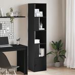 vidaXL Boekenkast 40x36x189 cm bewerkt hout zwart, Huis en Inrichting, Kasten | Boekenkasten, Verzenden, Nieuw, Overige houtsoorten