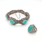 Zilver - 2-delige sieradenset - Turkoois