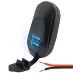 ProRide 12V USB Autolader 2 Poorten Opbouw Ovaal - USB A, Verzenden, Nieuw