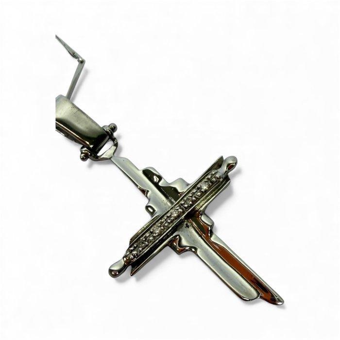 Cierre - Ketting met hanger - 18 karaat Witgoud - 0.10ct., Sieraden, Tassen en Uiterlijk, Antieke sieraden