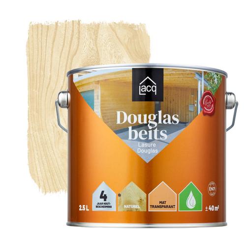 Lacq Douglas Beits Natural 2.5L, Doe-het-zelf en Verbouw, Verf, Beits en Lak, Beits, Nieuw, Minder dan 5 liter, Verzenden