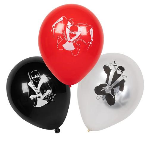 Ninja Ballonnen 25cm 6st, Hobby en Vrije tijd, Feestartikelen, Nieuw, Verzenden