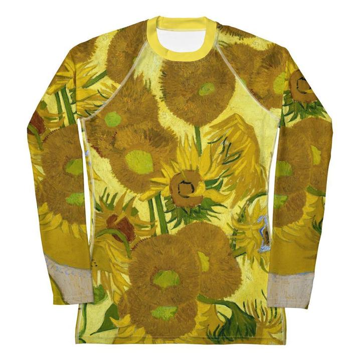 T-Shirt Lange Mouw Vincent van Gogh Zonnebloemen, Kleding | Dames, T-shirts, Lange mouw, Geel, Nieuw