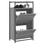 vidaXL Schoenenkast 60x34x112 cm bewerkt hout grijs sonoma, Huis en Inrichting, Verzenden, Nieuw