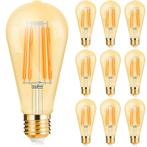 Voordeelpak 10x LED Lamp E27 Edison Filament - Brinton -, Led-lamp, Soft of Flame, Nieuw, E27 (groot)