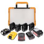 Hybride LED Bouwlamp - 5500 Lumen - 18V Accu + 230V - Dimbaa, Verzenden, Nieuw