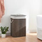 [en.casa] Wasmand Salla bamboe met waszak 60x40x30 cm 72 L d, Huis en Inrichting, Verzenden, Nieuw