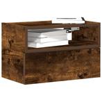 vidaXL Nachtkastje wandgemonteerd 45x26x28,5 cm gerookt, Verzenden, Nieuw, Hout