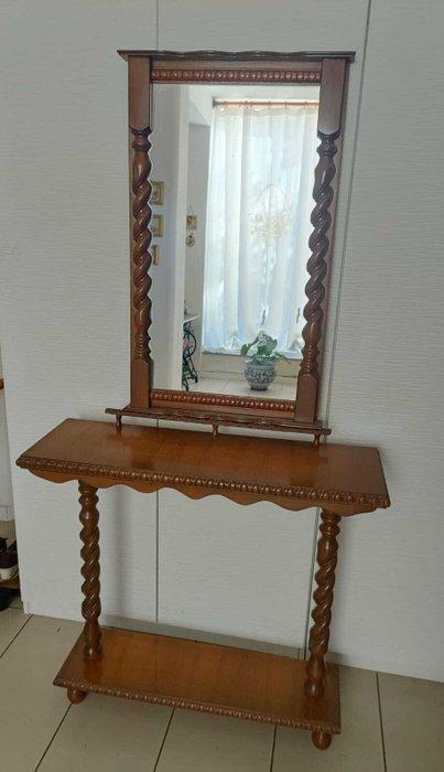 Wandtafel (2) - Walnoot - Console+spiegel, Antiek en Kunst, Curiosa en Brocante