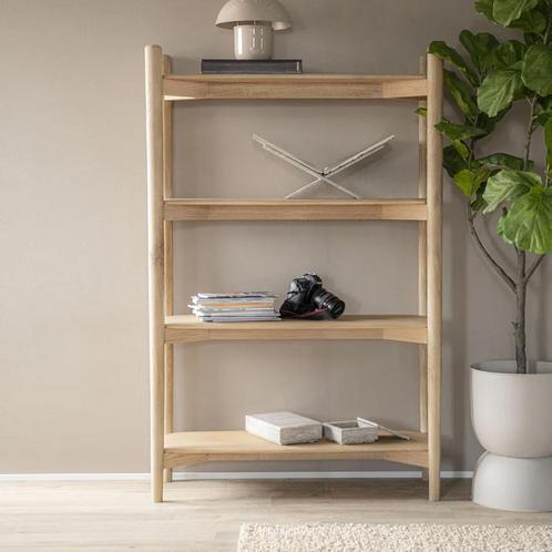 *WOONWINKEL* Eleonora Selbu Open Vakken Kast Eiken Hout, Huis en Inrichting, Kasten | Boekenkasten, Nieuw, Verzenden