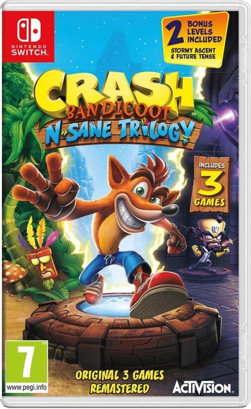 Crash Bandicoot: N. Sane Trilogy Switch Morgen in huis!, Spelcomputers en Games, Games | Nintendo Switch, 1 speler, Zo goed als nieuw