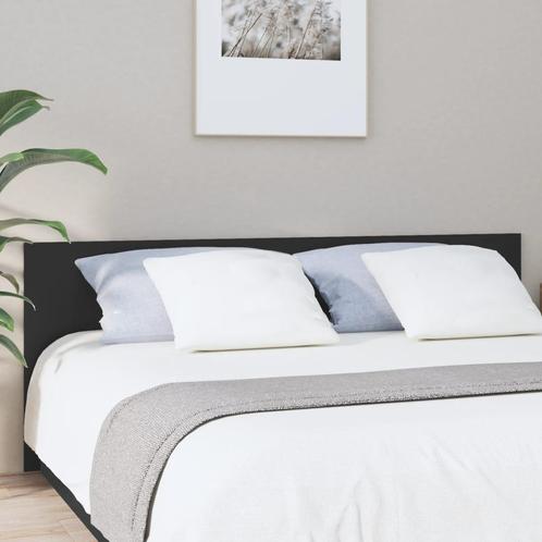 vidaXL Hoofdbord 200x1,5x80 cm bewerkt hout zwart, Huis en Inrichting, Slaapkamer | Bedden, Zwart, Nieuw, Hout, Verzenden