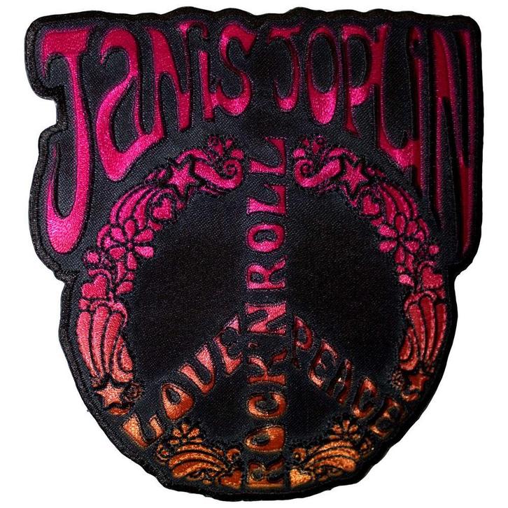 Janis Joplin - Peace Sign - Patch officiële merchandise, Verzamelen, Muziek, Artiesten en Beroemdheden, Kleding, Nieuw, Ophalen of Verzenden
