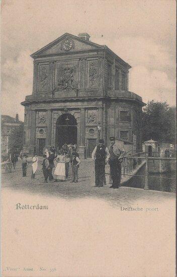ROTTERDAM - Delftsche poort, Verzamelen, Ansichtkaarten | Nederland, Verzenden