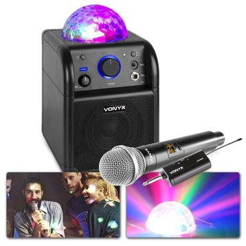 Vonyx SBS50B accu Bluetooth karaoke set met draadloze microf