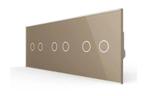 Livolo | Goud | 2+2+2 | Touch Dimmer | Smart Schakelaar |, Ophalen of Verzenden, Nieuw, Schakelaar