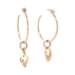 Rose oorringen met hanger 9 karaat, Verzenden, Zo goed als nieuw, Goud