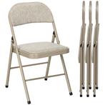 4-delige Set Klapstoelen, Draagbare Bureaustoelen, Stalen Po, Huis en Inrichting, Stoelen, Verzenden, Nieuw