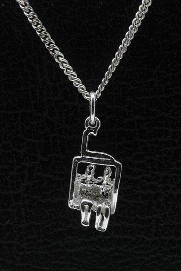 Zilveren Skilift ketting hanger, Sieraden, Tassen en Uiterlijk, Kettinghangers, Verzenden