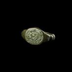 Middeleeuws Brons Pelican in her Piety zegelring (Zonder, Sieraden, Tassen en Uiterlijk, Antieke sieraden