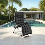 Ligstoel Cloud inklapbaar, traploos verstelbaar - zwart, Set, Tuin en Terras, Verzenden, Nieuw