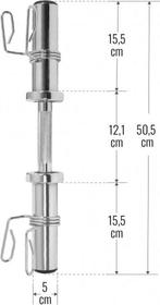 Halterstang - Dumbbellstang - Halter - 50 mm - Incl. Veerslu, Verzenden, Zo goed als nieuw