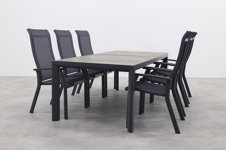 Hartman Salvatore/Kings tuinset antraciet - 220x100 cm., Tuin en Terras, Tuinsets en Loungesets, Tuinset, Nieuw, Overige materialen