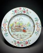 NO RESERVE - Chinese famille rose Kaartspelers exportbord, Antiek en Kunst