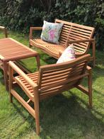 Groot assortiment in teak houten tuinbanken, Welkom!, Zo goed als nieuw, Teakhout
