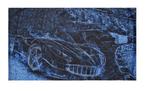 Haarband Multifunctioneel Auto Print Blauw, Verzenden, Nieuw