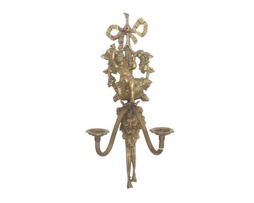 Een bronzen wandkandelaber, Frankrijk, 20e eeuw, Antiek en Kunst, Antiek | Woonaccessoires