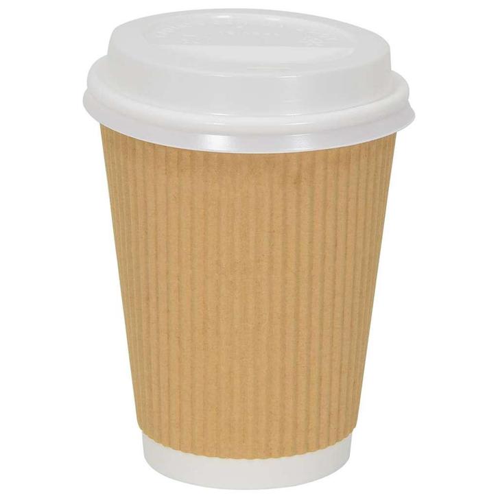 vidaXL Papieren koffiebekerdeksels Ø90mm 12oz en 16oz 1000st, Huis en Inrichting, Keuken | Servies, Nieuw, Verzenden