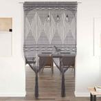 vidaXL Gordijn macramé 140x240 cm katoen antraciet, Verzenden, Nieuw