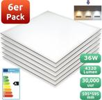 6pcs - LED paneel 60x60 cm - 36w 4000k of 6000K - 4320lm, Verzenden, Nieuw, Kunststof, Modern