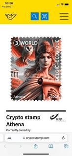 België 2025 - Athena rood - Cryptozegel Athena, Gestempeld