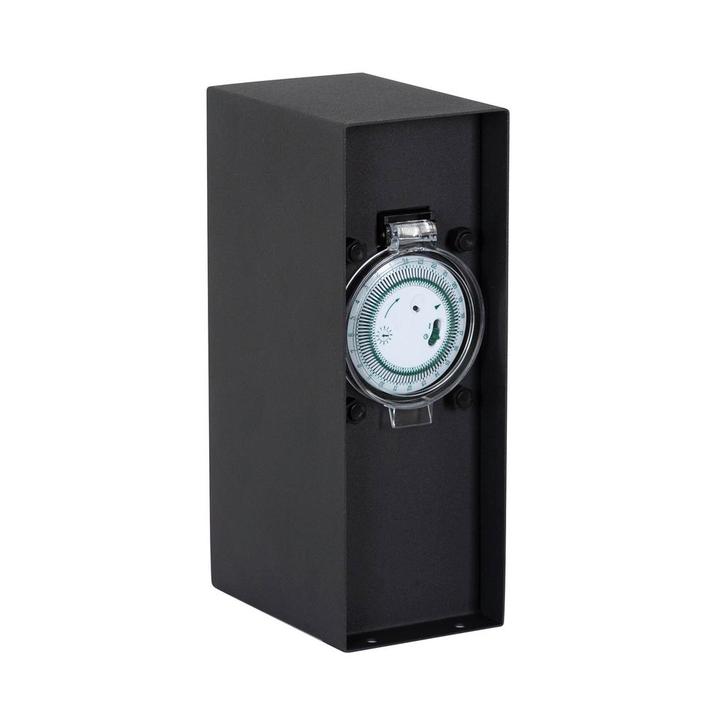 Buitenstopcontact Charge Timer Tuinstopcontact zwart, Huis en Inrichting, Woonaccessoires | Overige, Nieuw, Verzenden