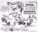 Pentekening Amerika - Mark Warner voor president, Verzenden