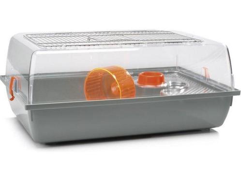 Beeztees Alex - Hamsterkooi - Grijs/Oranje - 58x38x25 cm, Dieren en Toebehoren, Knaagdieren en Konijnen | Hokken en Kooien, Nieuw