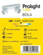 Prolight Bola - Opbouwspot -  LED - GU10 - Wit - 2, Huis en Inrichting, Ophalen of Verzenden, Zo goed als nieuw