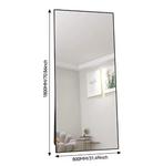 Volledige Lengte Spiegel 180×80 – Zwart Aluminium Frame, Huis en Inrichting, Verzenden, Nieuw