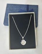 Zilveren ketting 925 met Masoneel Schild en parelmoer. -, Antiek en Kunst