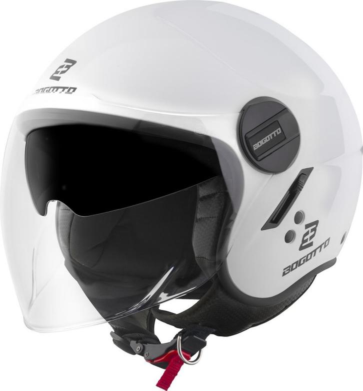 Bogotto H595-1 SPN Wit Jethelm, Motoren, Kleding | Motorhelmen, Heren, Nieuw met kaartje, Overige merken, Jethelm, Verzenden