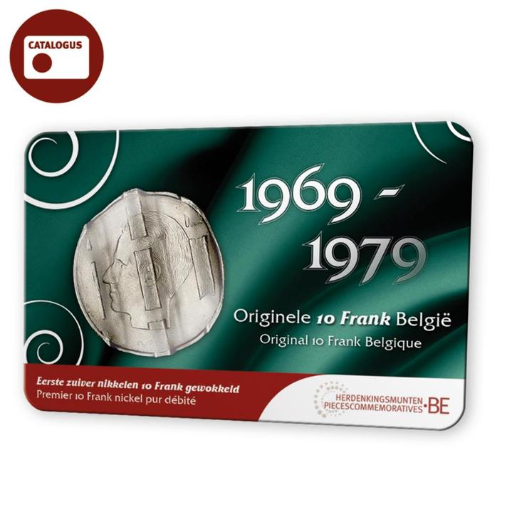 België Munt 10 Frank België 1969-1979 WOKKEL in coincard NL, Postzegels en Munten, Munten | België, Verzenden